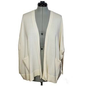 Moth (Anthropologie) cream open-front oversized cardigan, size XS/S Comfy/Cozy